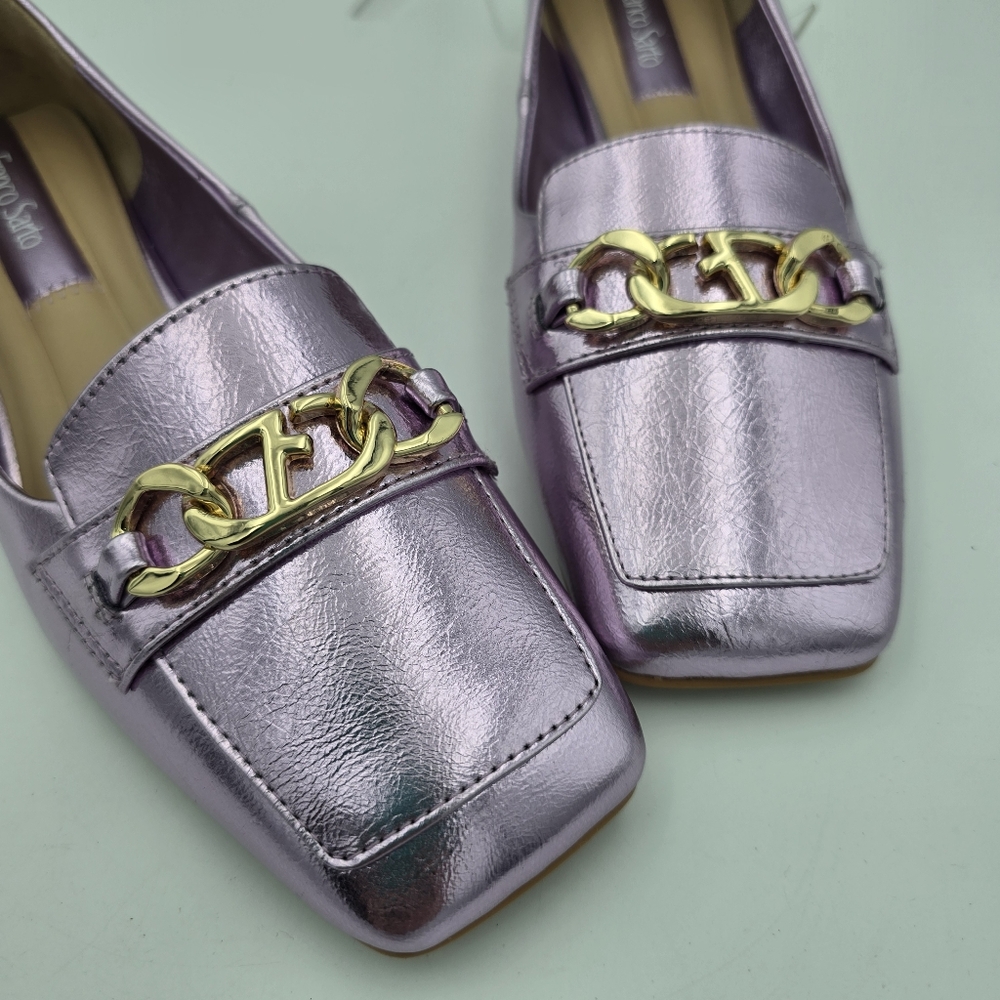 NWOT Franco Sarto Tiari Flats, Light Pink Metallic, Women's 6.5 - Picture 2 of 16